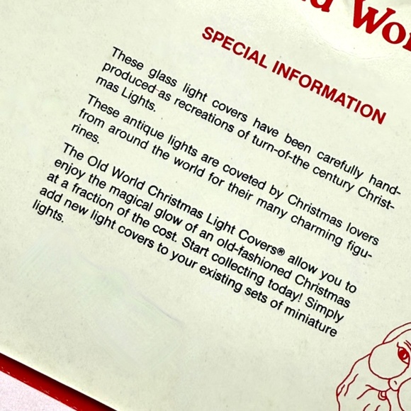 Vintage Old World Christmas 6 Father Christmas Mini Light Covers Santa Excellent - Picture 7 of 13